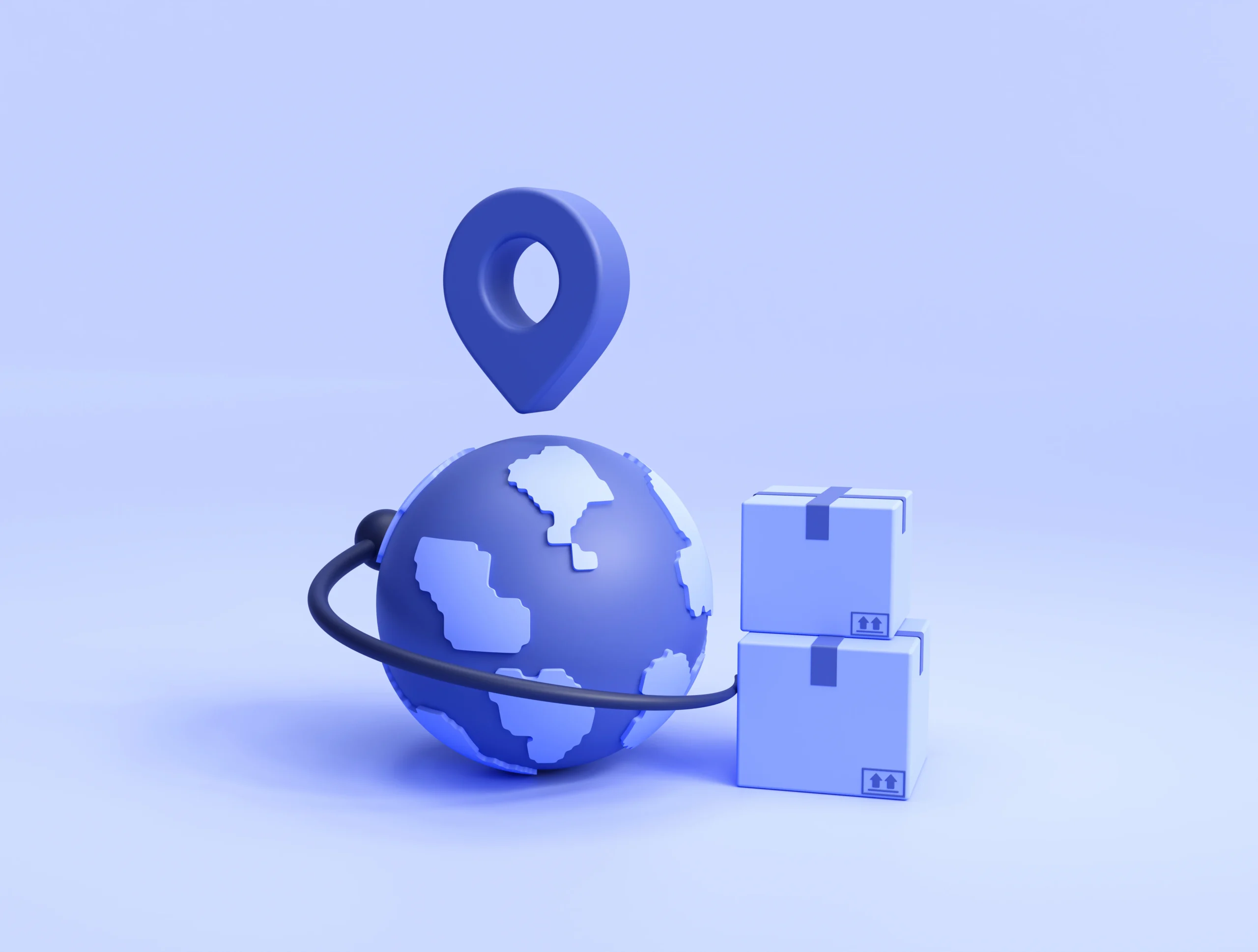 worldwide-delivery-world-globe-with-cardboard-boxes-location-pointer-shopping-online-delivery-ecommerce-concept-blue-background-3d-illustration